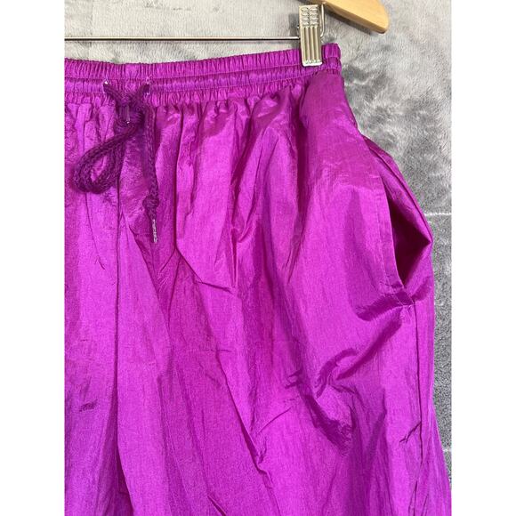 Vtg Bridge Gate Adult Medium Nylon Track Pant Parachute Baggy Lined Retro Disco - Picture 3 of 8